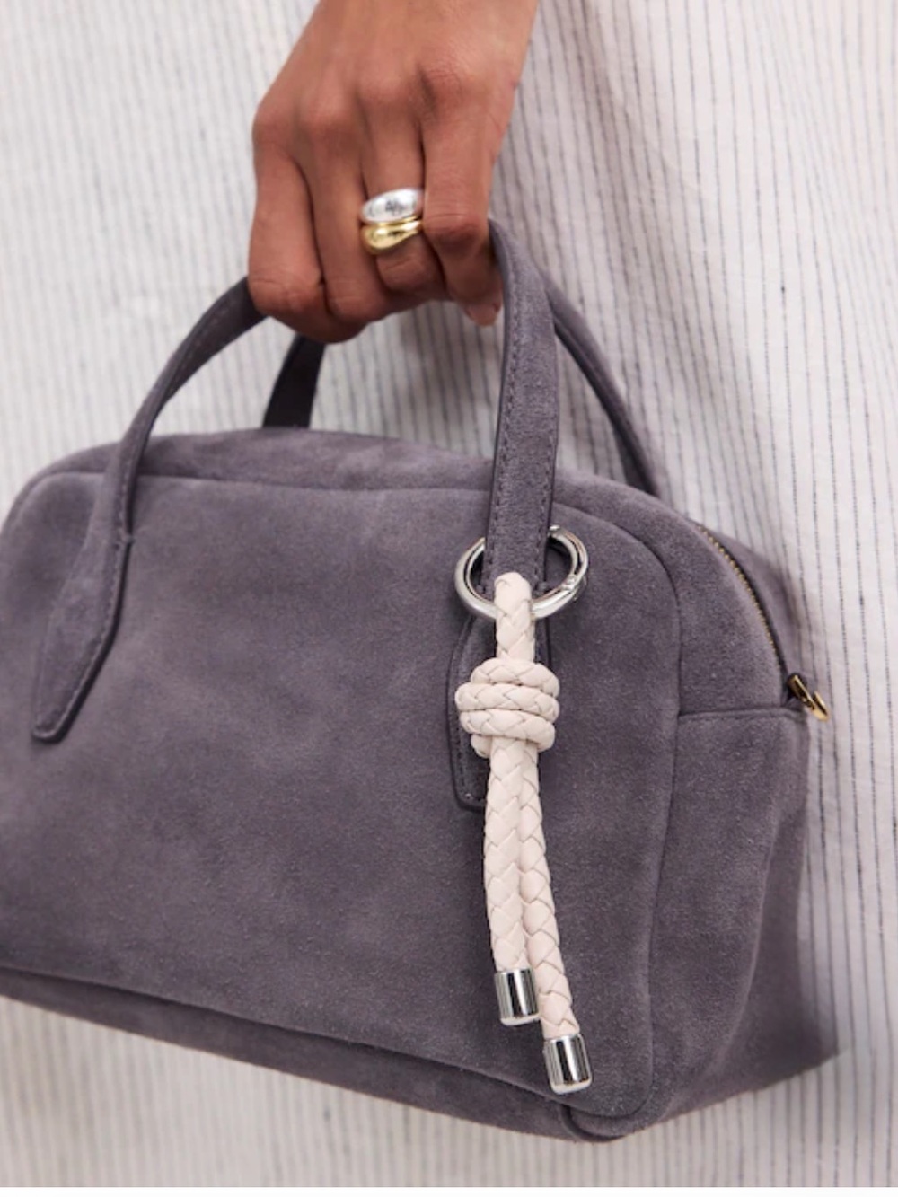 Madewell Leather Braided Bag Charm